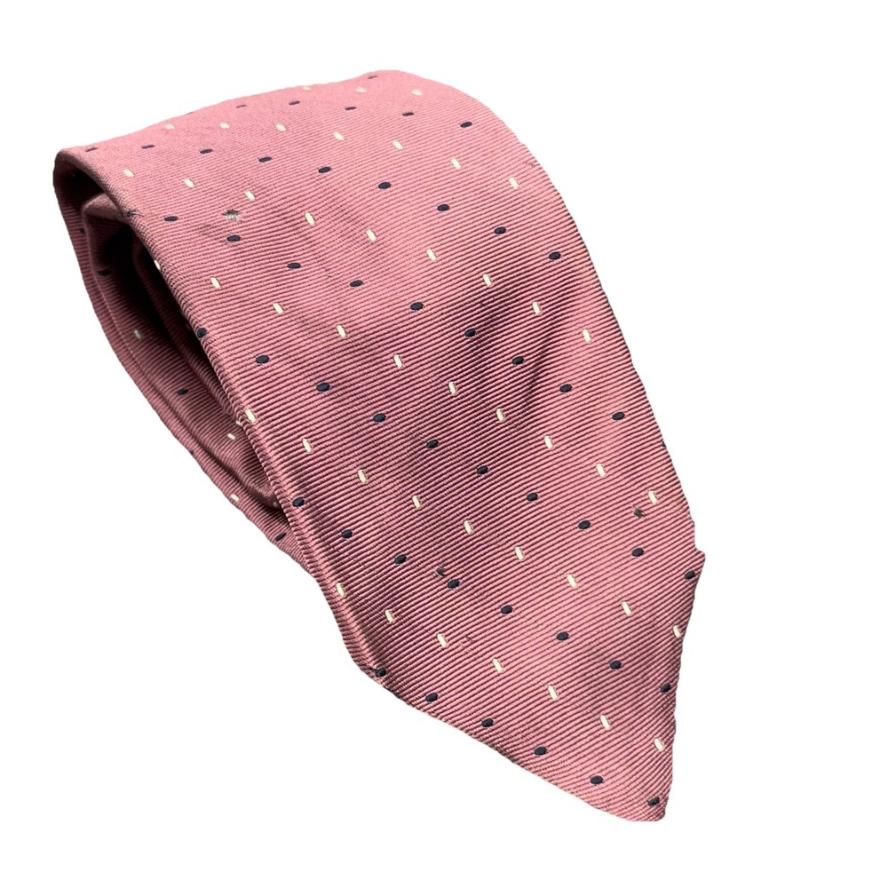 Vintage Christian Dior Tie Pink /Navy Design Silk Tie Paris New‎ York